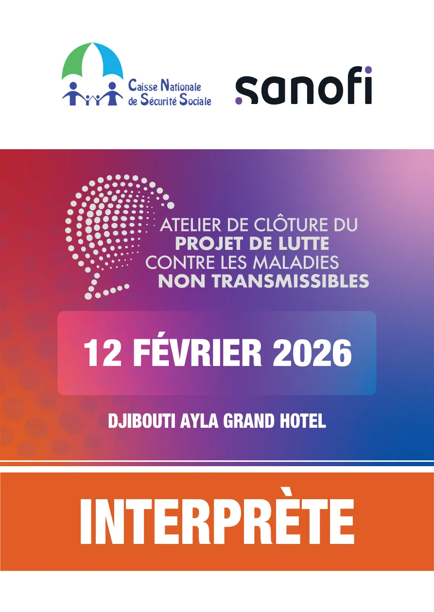 Badge d'accueil de l'atelier CNSS × Sanofi